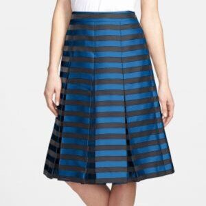 Halogen Striped Midi Skirt - 6